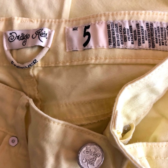 Pastel Yellow Indigo Rein Skinny Pants TPIS - Picture 4 of 5